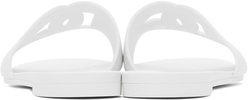 White Rubber Beachwear Pool Slides