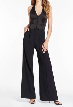 isadore tuxedo jumpsuit in black