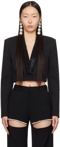 Black Crystal-Cut Blazer