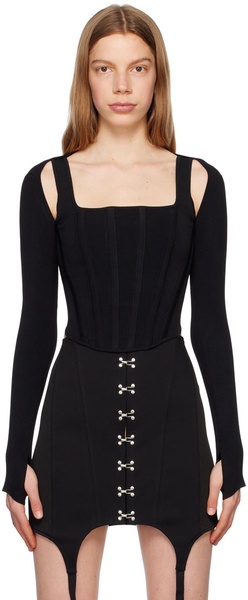 Black Corset Long Sleeve T-Shirt