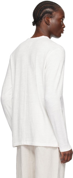 White Classic Flame Long Sleeve T-Shirt