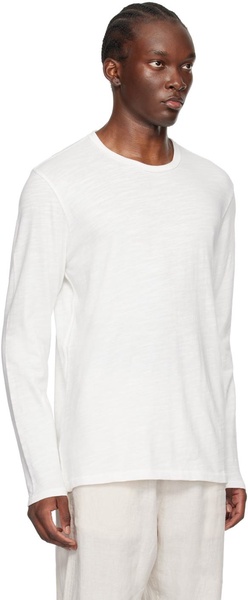 White Classic Flame Long Sleeve T-Shirt