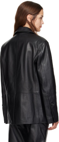 Black Proenza Schouler White Label Tesema Leather Blazer