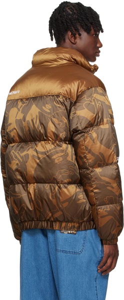 Brown Printed Down Jacket