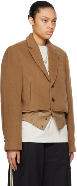 Brown Paneled Blazer