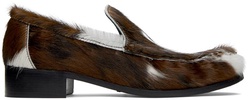 Brown & White Leather Loafers