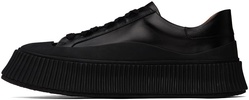 Black Calfskin Low-Top Sneakers