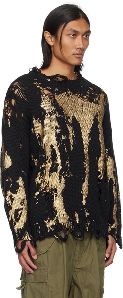 Black Printed Sweater