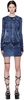 Navy Trompe L'oeil Minidress