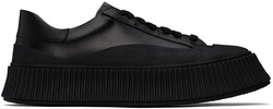 Black Calfskin Low-Top Sneakers