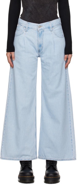 Blue Baggy Dad Wide Leg Jeans