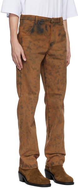 Brown & Gray Tie-Dye Jeans