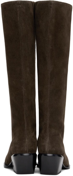 Brown Joni Knee High Tall Boots