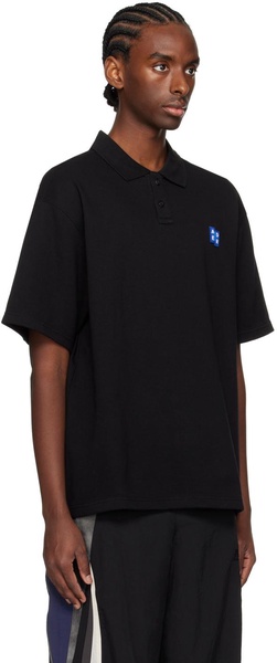 Black Significant Spread Collar Polo