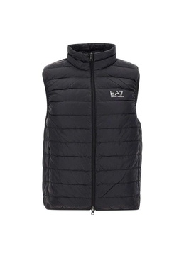 Ea7 Emporio Armani Logo Printed Quilted Padded Gilet