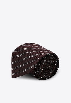 Striped-Pattern Silk Tie