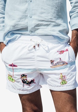 Pampelonne Embroidered Swim Shorts