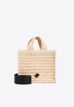 Small JP Raffia Tote Bag