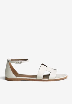 Santorini Sandals in White Calfskin