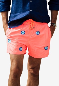 All-Over Mataki Embroidered Swim Shorts