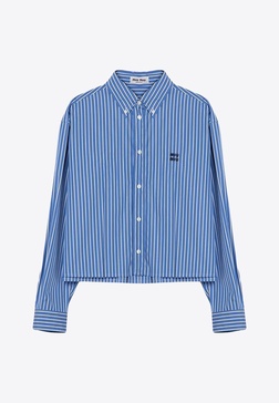 Logo-Embroidered Striped Shirt