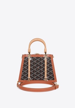 Mini Saïgon Trunk Top Handle Bag with Gold Hardware