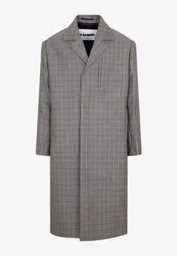 Jil Sander Checked Mid-Length Coat