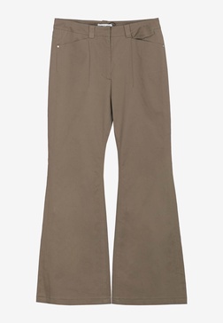 Pin Tuck Boot-Cut Pants