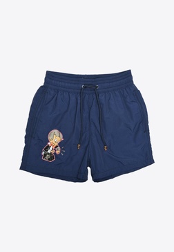 Ermitage Court Mono Swim Shorts in AP/Navy