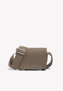 Geta Shoulder Bag in Etoupe Chèvre Mysore with Palladium Hardware