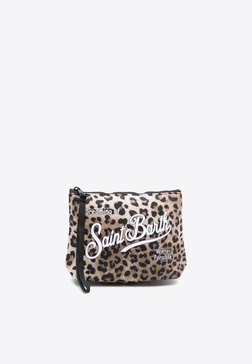 Aline Leopard Print Vanity Pouch