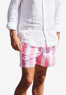 Ermitage Court Cap Striped Swim Shorts