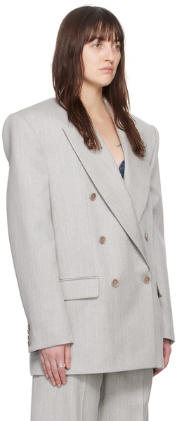 Gray Classic Oversized Blazer