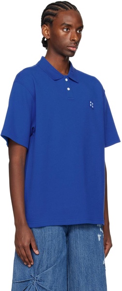 Blue Significant Spread Collar Polo