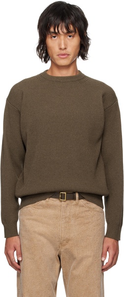 Brown Super Fine Wool Sweater