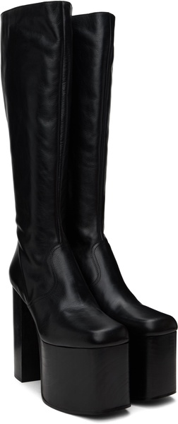 Black Platform Tall Boots