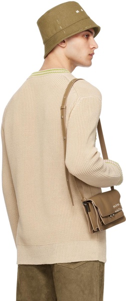 Beige Patches Sweater