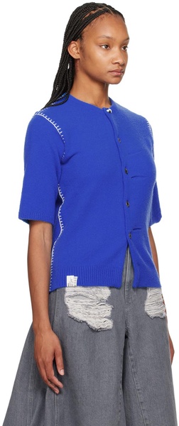 Blue Pleated Cardigan