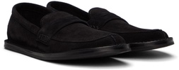 Black Cary Suede Loafers