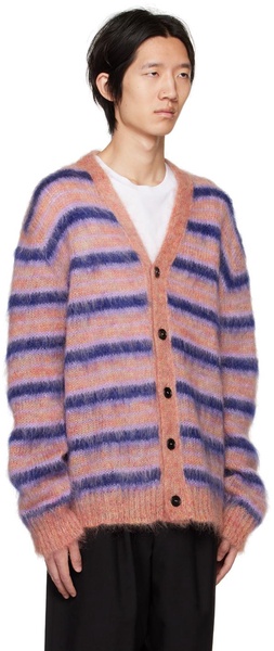 Pink & Purple Striped Cardigan