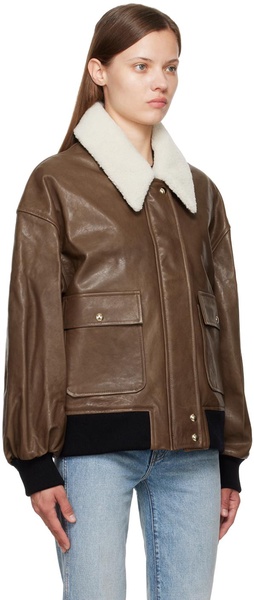 Brown 'The Shellar' Leather Jacket