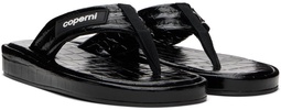 Black Branded Flip Flops