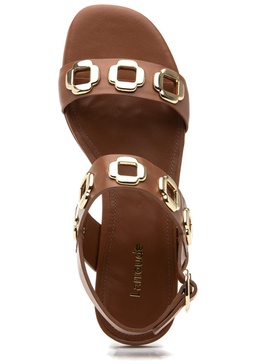 Milan Flat Sandal Caseina Caramel