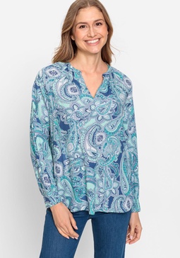 Women's 100% Viscose Paisley Print Blouse