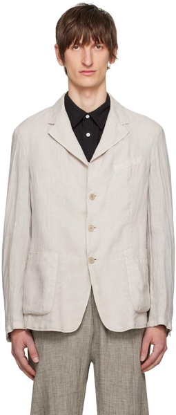 Taupe Single-Breasted Blazer