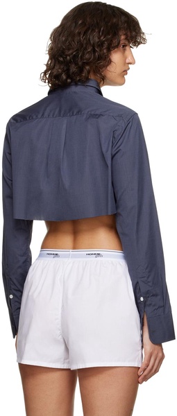 SSENSE Work Capsule – Gray Cropped Shirt