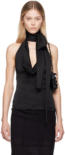 Black Halter Neck Tank Top