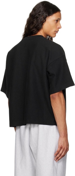 Black Puffed Logo Oversize T-Shirt