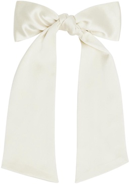 Off-White Oversized Bow Silk Hair Clip