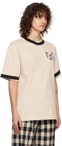 Beige Appliqué T-Shirt